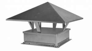 Крышный зонт вентиляционный прямоугольного сечения